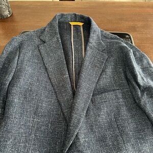 Hickey Freeman Textured Navy Blazer